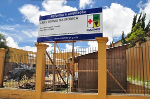 A ampliação no CMEI Turma da Mônica está com 60% dos serviços finalizados e contará com mais 162,65 metros de construção