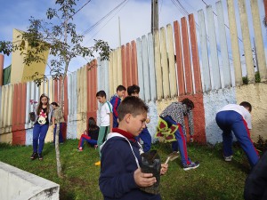 Alunos da Escola Municipal Jardim das Graças participam de projeto de sustentabilidade, com a orientação dos professores 