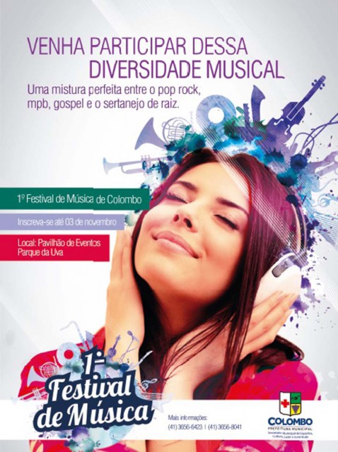 1º Festival de Música de Colombo já tem data marcada, será no próximo domingo, dia 22