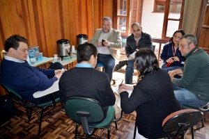 Durante a oficina para elaboração participativa do Plano de Gerenciamento Integrado de Resíduos Sólidos – (PMGIRS).