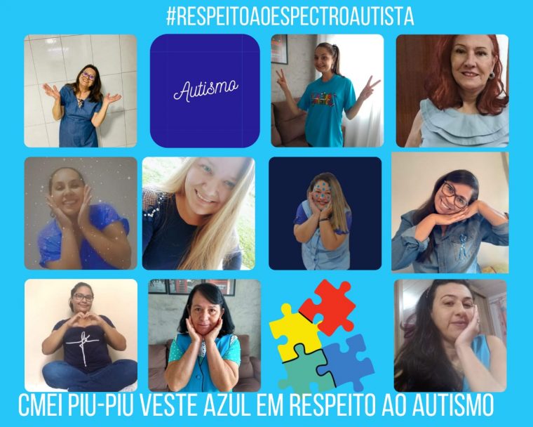 Mês do Autismo Escolas Municipais e CMEIS vestem azul em campanha ao