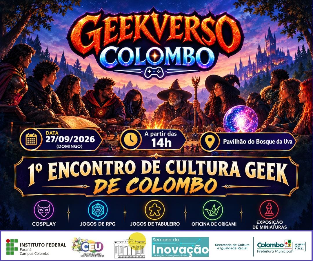 Folder do evento 1º ENCONTRO DE CULTURA GEEK COLOMBO